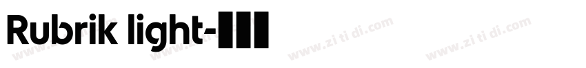 Rubrik light字体转换